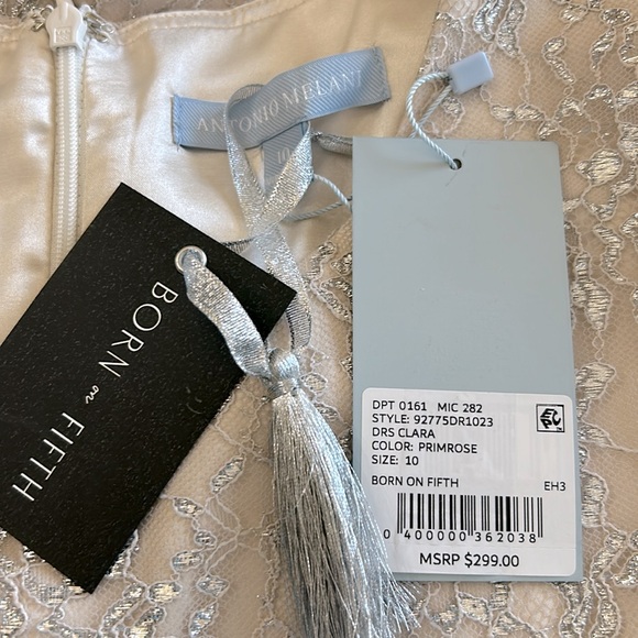 NWT Antonio Melani x Born
on Fifth Clara Metallic Lace
Tiered Ruffle Maxi Dress - Picture 16 of 16